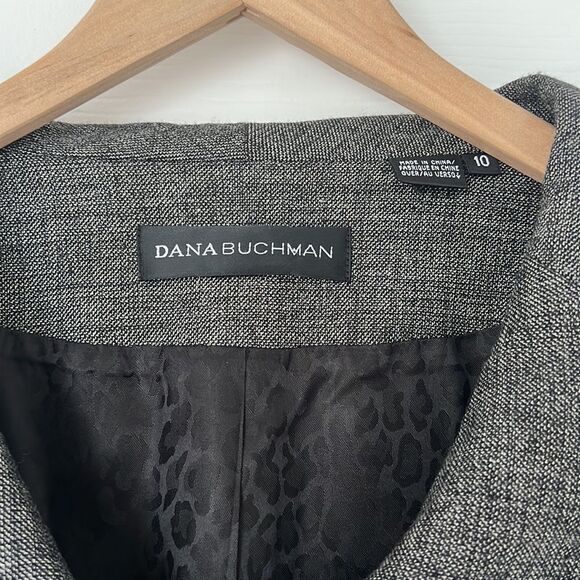 Dana Buchman gray blazer décor down Sz 10 - Picture 3 of 9